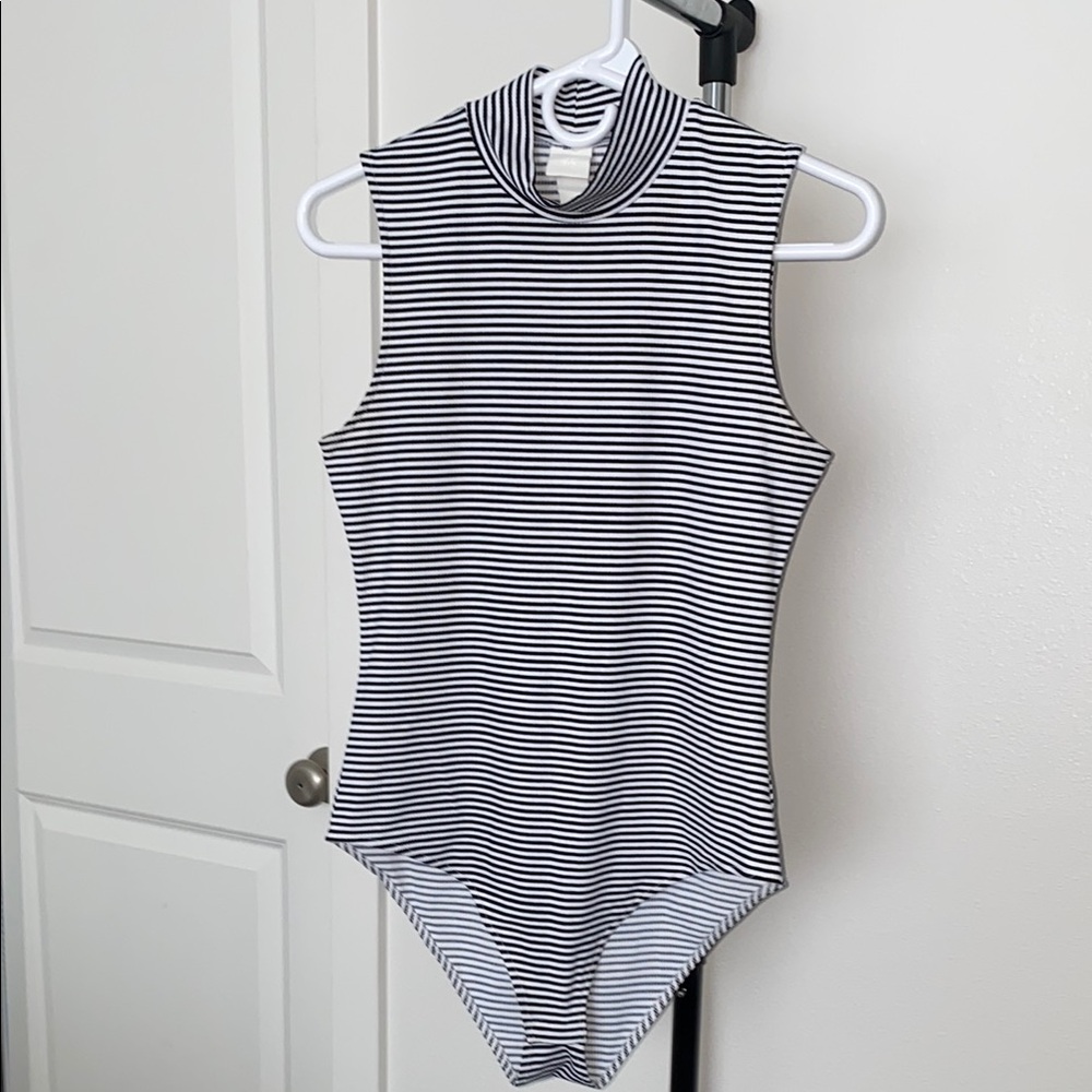 Striped Black and White Women’s Bodysuit
